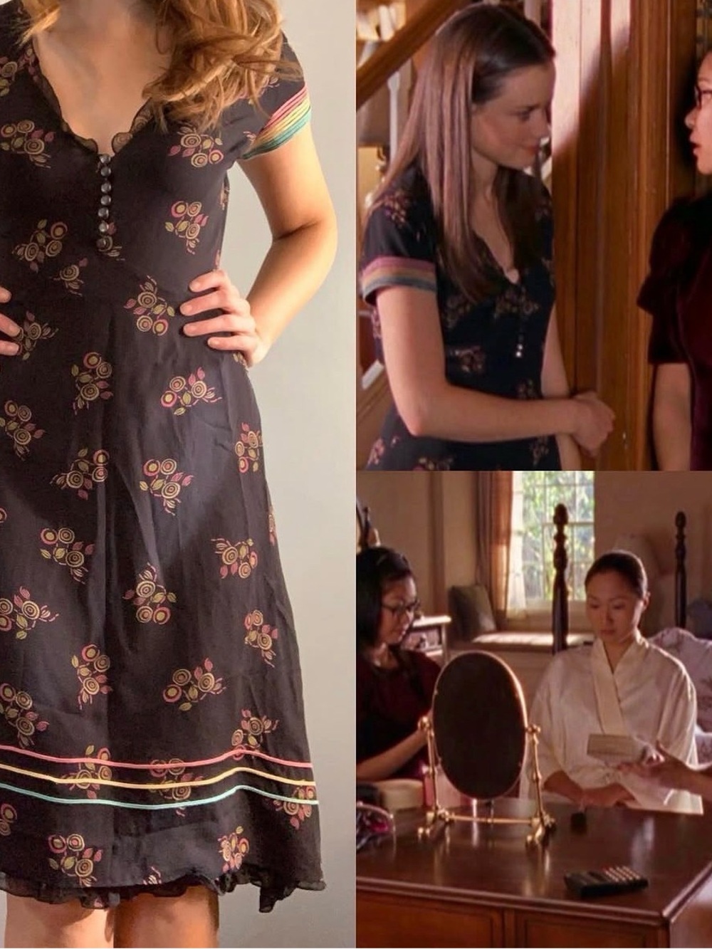 Marc Jacobs Black Chiffon Dress ASO Gilmore Girls